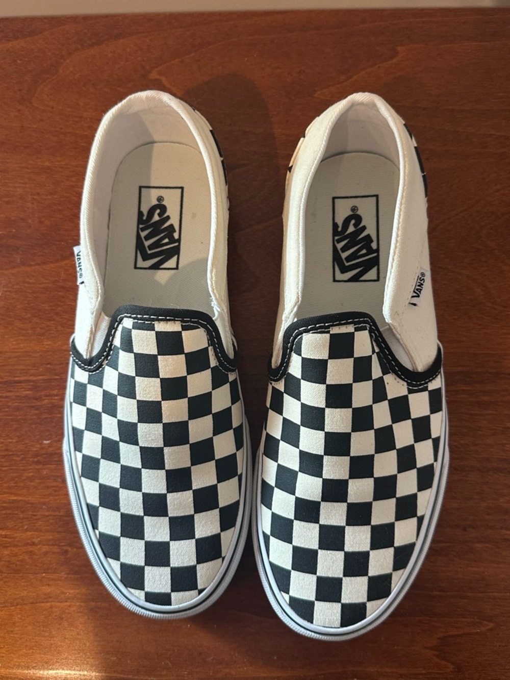Vans Checkerboard Slip-On Sneakers - Black & White
